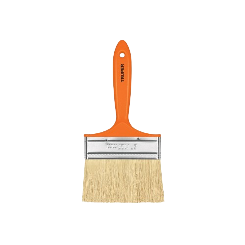 Brocha para encalar e impermeabilizar de 4", mango plástico, TRUPER