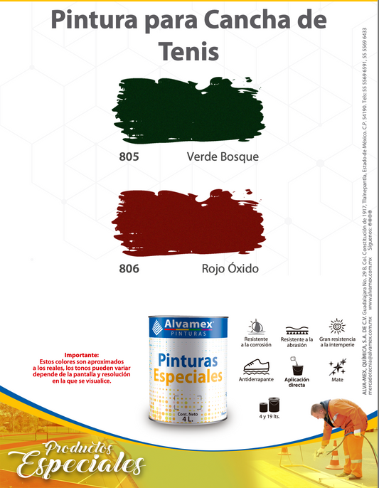 Pintura para Cancha de Tenis / AT805-806